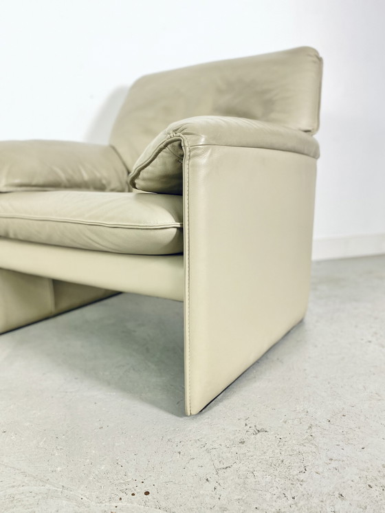 Image 1 of 2x Leolux bora bora armchair beige leather