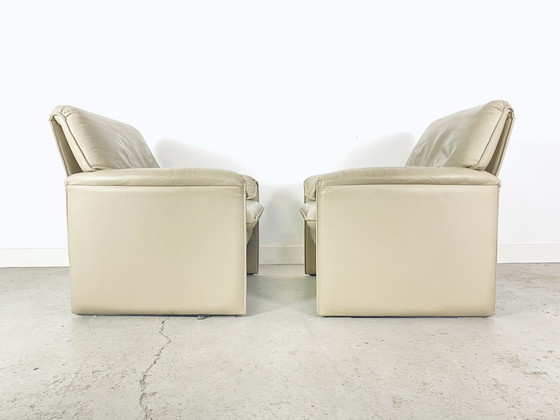 Image 1 of 2x Leolux bora bora armchair beige leather