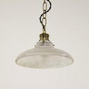 Lampe pendante en holophane Art Déco