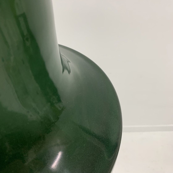 Image 1 of Hanging lamp - Green enamel -1970’s