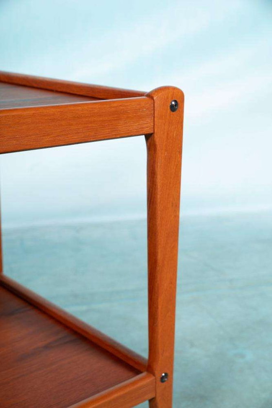 Image 1 of Minimalist vintage Dane design serving cart teak, bar cart