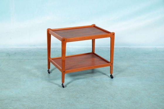 Image 1 of Minimalist vintage Dane design serving cart teak, bar cart