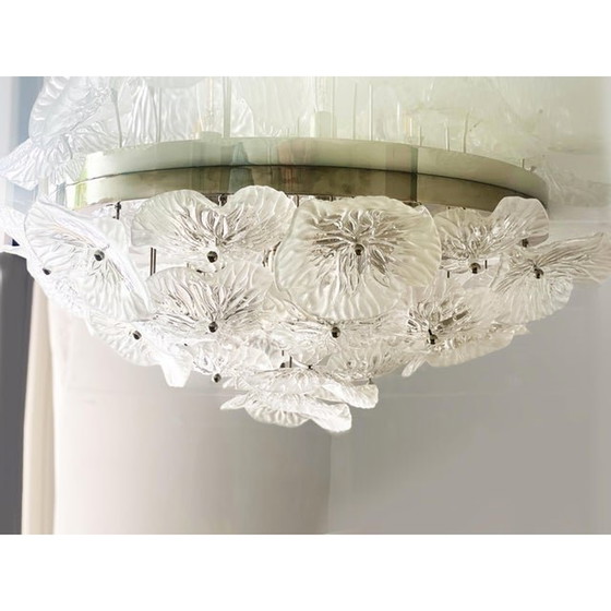 Image 1 of Contemporary Floreal Murano Glass Flush Mount By Simoeng