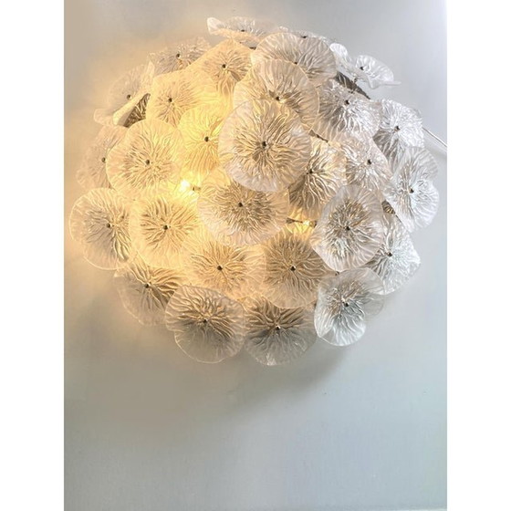 Image 1 of Contemporary Floreal Murano Glass Flush Mount By Simoeng