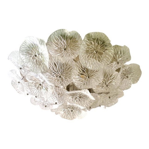 Contemporary Floreal Murano Glass Flush Mount By Simoeng