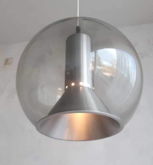 Large Frank Ligtelijn Raak Globe Pendant Lamp, Mcm Dutch Design Lamp