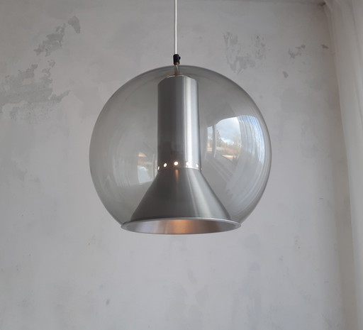 Large Frank Ligtelijn Raak Globe Pendant Lamp, Mcm Dutch Design Lamp