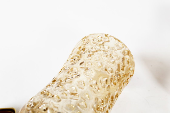 Image 1 of 2 lampade da parete vintage in ottone e vetro ambrato