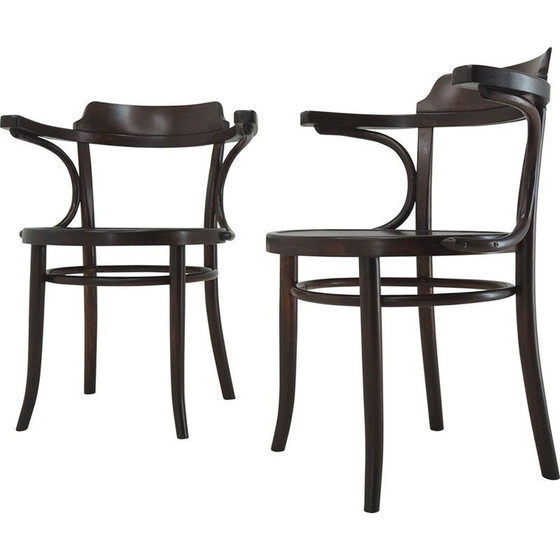 Image 1 of Pair of vintage dining chairs by Thonet, 1920s