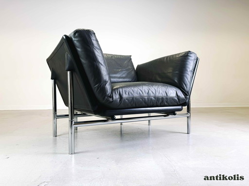 Vintage Rataplan armchair Dema Roberto Tapinassi black/grey