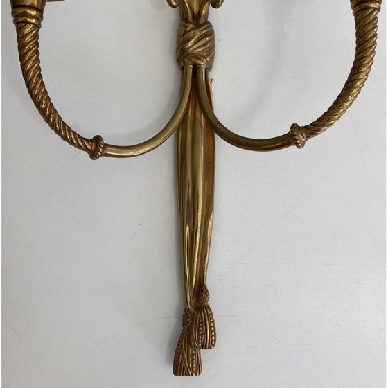 Image 1 of Pair of vintage bronze wall lamps, 1940