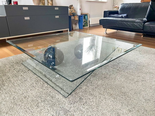 *For Sale: Maurice Barilone Coffee Table - Glass And Marble*