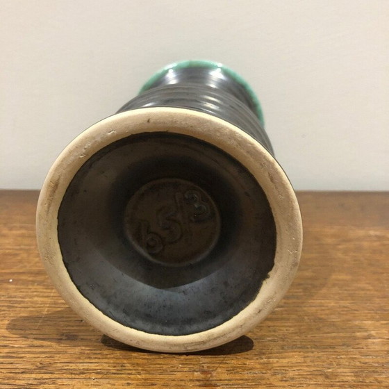 Image 1 of Vintage black and green vase by Saint Clement, 1950