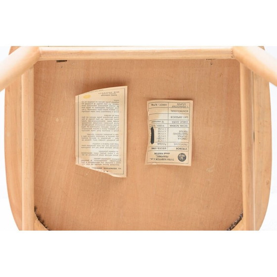 Image 1 of Pair of vintage beechwood and fabric chairs by Tatra nabytok, Czechoslovakia 1960