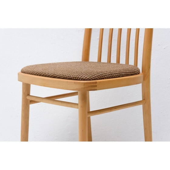 Image 1 of Pair of vintage beechwood and fabric chairs by Tatra nabytok, Czechoslovakia 1960