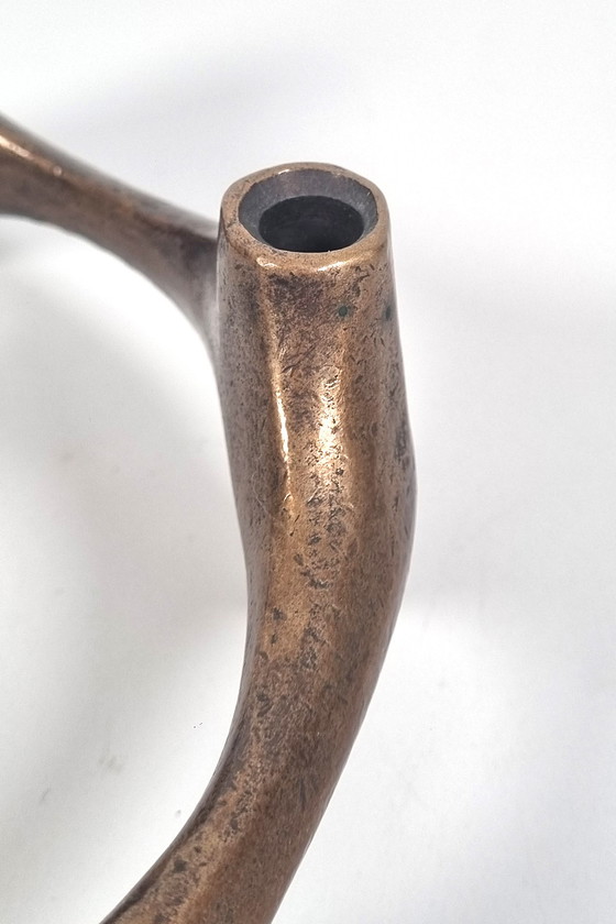 Image 1 of Brutalist candlestick bronze