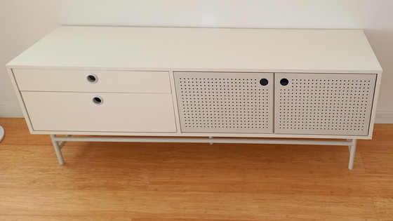 Image 1 of Modern white television cabinet