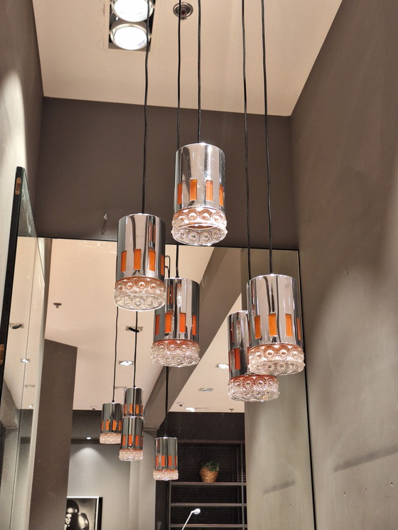 Image 1 of Vintage Cascade Pendant Lamp 1970s