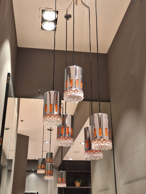 Vintage Cascade Pendant Lamp 1970s