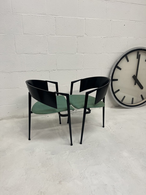 Image 1 of 2X Castelijn " Lettuce" Dining Chair, 1980s