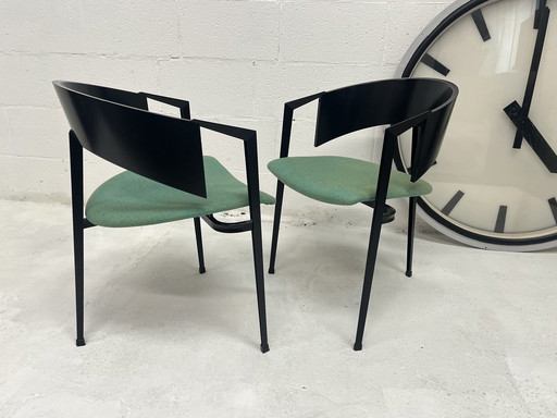 2X Castelijn " Lettuce" Dining Chair, 1980s