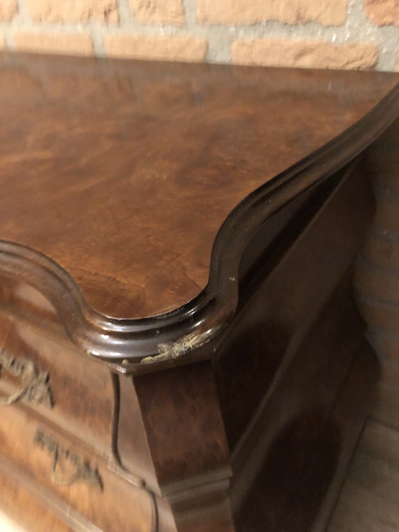 Image 1 of Walnut Belly Commode.