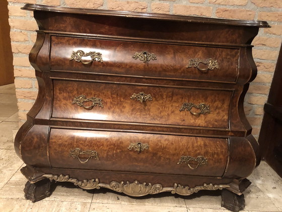 Image 1 of Walnut Belly Commode.