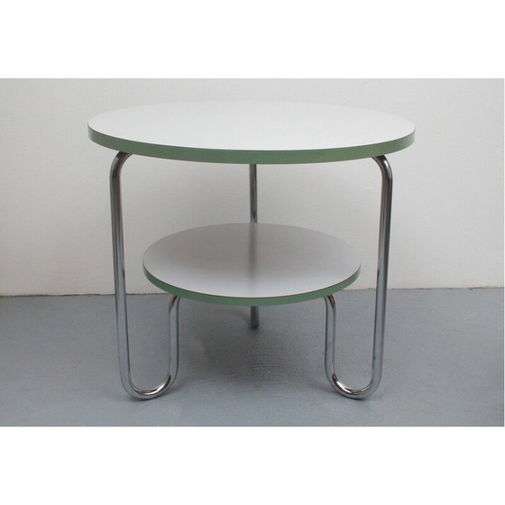 Image 1 of Vintage coffee table Art Deco in chrome and formica, 1930s