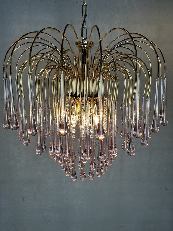 Image 1 of Vintage Rose Teardrop Chandelier