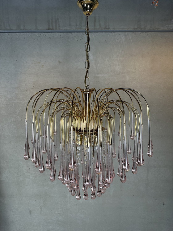 Image 1 of Vintage Rose Teardrop Chandelier
