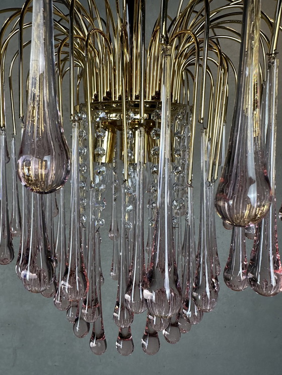 Image 1 of Vintage Rose Teardrop Chandelier
