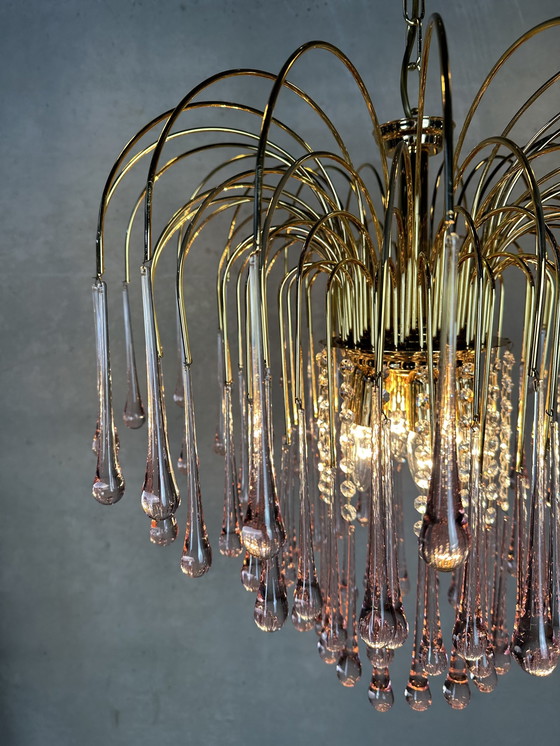 Image 1 of Vintage Rose Teardrop Chandelier