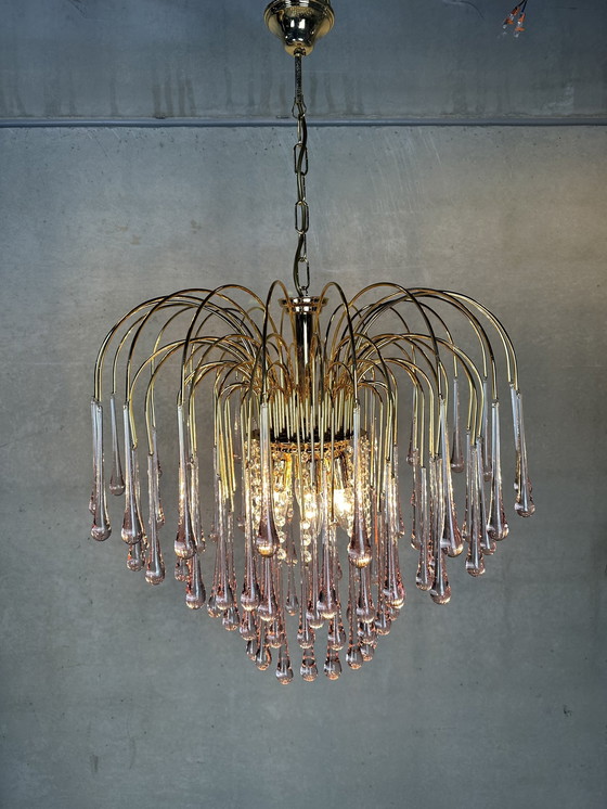 Image 1 of Vintage Rose Teardrop Chandelier