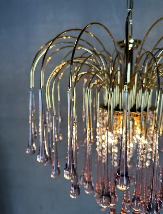 Image 1 of Vintage Rose Teardrop Chandelier