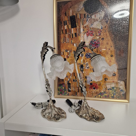 Image 1 of 2 lampade a forma di fiore