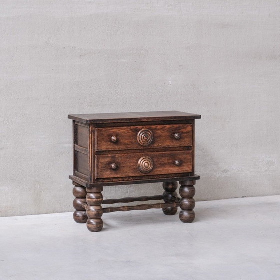 Image 1 of French oakwood low chest of drawers by Charles Dudouyt, 1940s