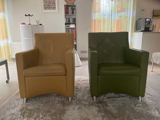 Image 1 of 2x Leolux Dolcinea armchairs