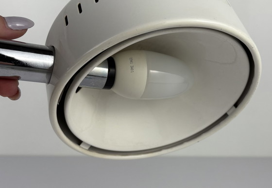 Image 1 of Lampada da scrivania vintage in metallo Robert Sonneman bianco cromato
