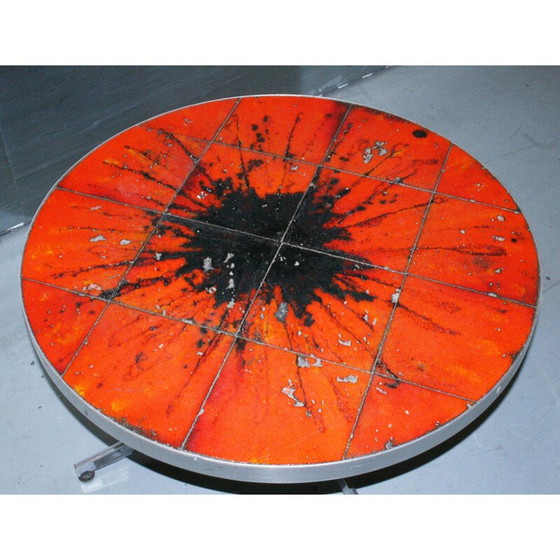 Image 1 of Vintage coffee table with ceramic top, Denmark 1960