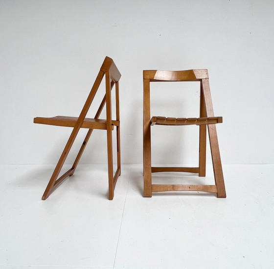 Image 1 of Set Of 2 Trieste Folding Chairs By Aldo Jacober, 1960'S