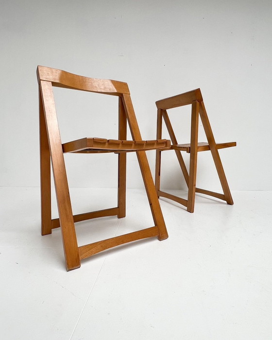 Image 1 of Set Of 2 Trieste Folding Chairs By Aldo Jacober, 1960'S