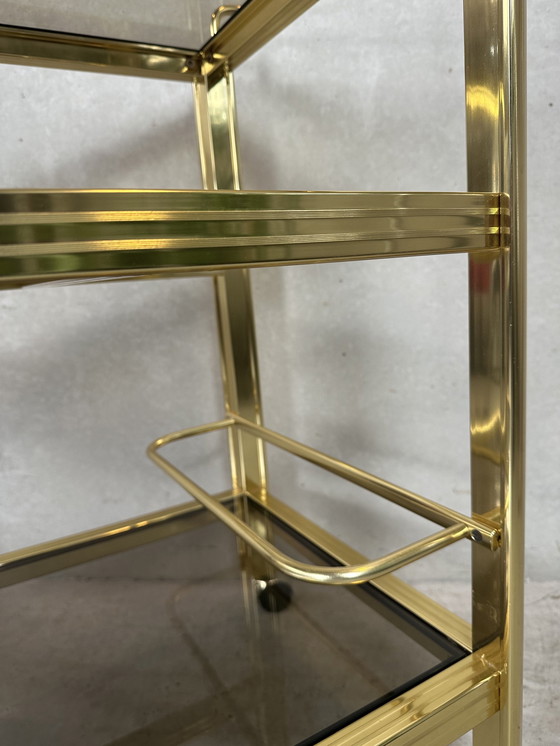 Image 1 of Vintage 80's bar trolley - Hollywood Regency
