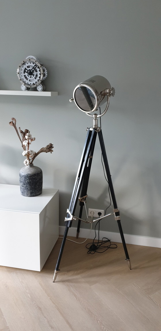 Image 1 of Eichholtz Studio industrial tripod theater lamp