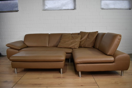 Leather Sofa Loop Willi Schillig With Stool And Adjustable Backrests Leather Couch Leather Corner Sofa Sofa Couch Corner Sofa