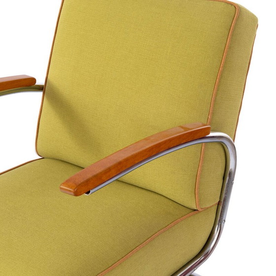 Image 1 of Pair of vintage Bauhaus cantilever armchairs in chromed steel, 1930