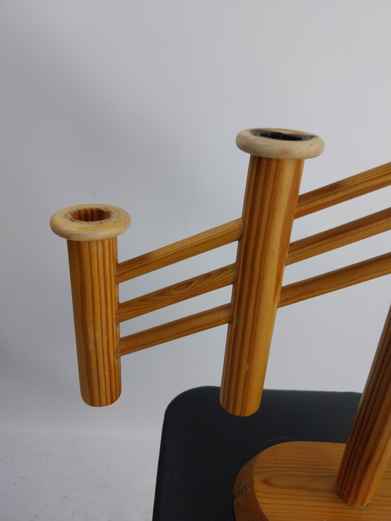 Image 1 of Pine Scandinavian 5 arm candelabra by aarikka