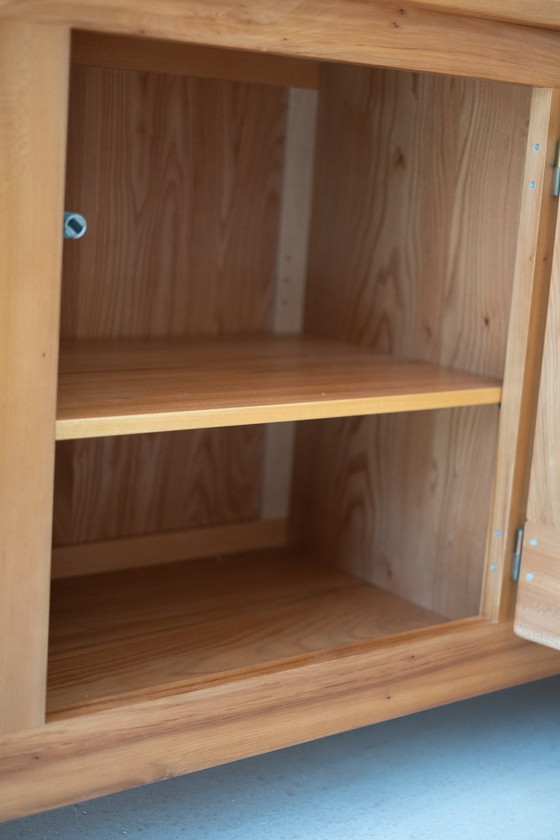 Image 1 of Credenza vintage in massello di olmo biondo di Roland Haeusler per Maison Regain