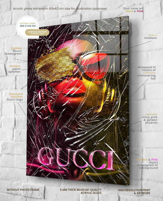 Image 1 of Perfect Imperfections X Gucci – 200X140Cm - Limited Edition (Ori, 1983)