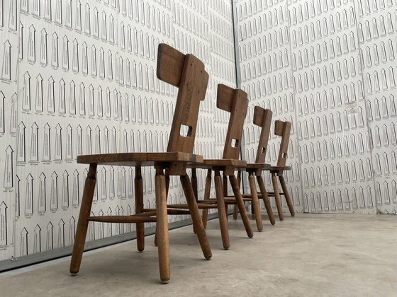 Image 1 of 4X Vintage Brutalist Design Chairs