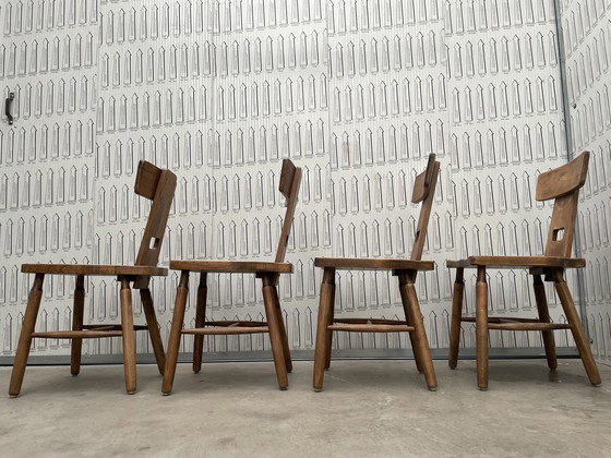 Image 1 of 4X Vintage Brutalist Design Chairs